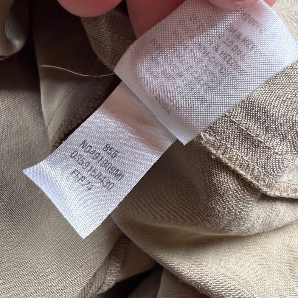 Nordstrom Shirt Dress Womens Medium Olive Khaki Utility Safari Earthy Gorpcore - Picture 5 of 11